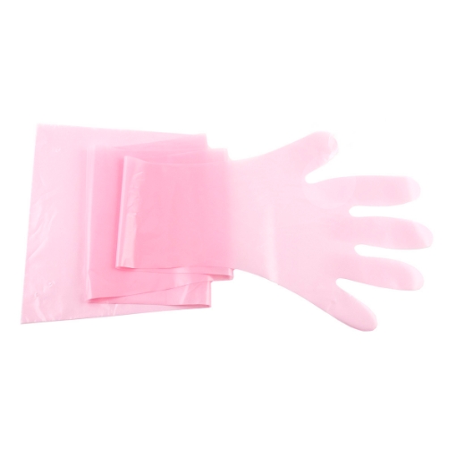 Picture of GLOVES OB POLY PETITE PINK 1.25mil (P-125-P) - 100/box