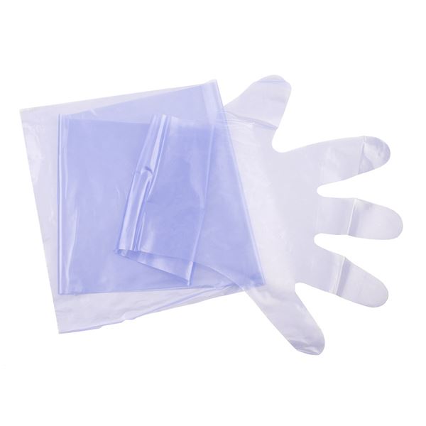 Picture of GLOVES OB AG-TEK POLYSLEEVE BLUE 1.25mil (P125) - 100/bag