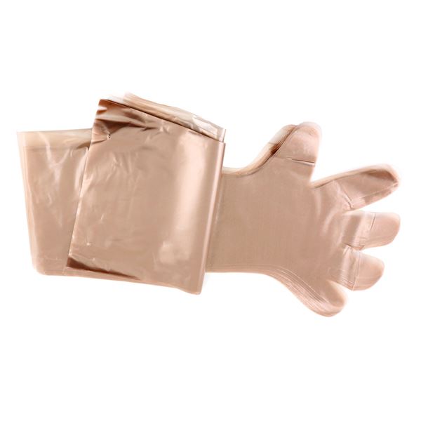 Picture of GLOVES OB AG-TEK MAXISLEEVE BROWN 1.25mil (M125) - 100/bag