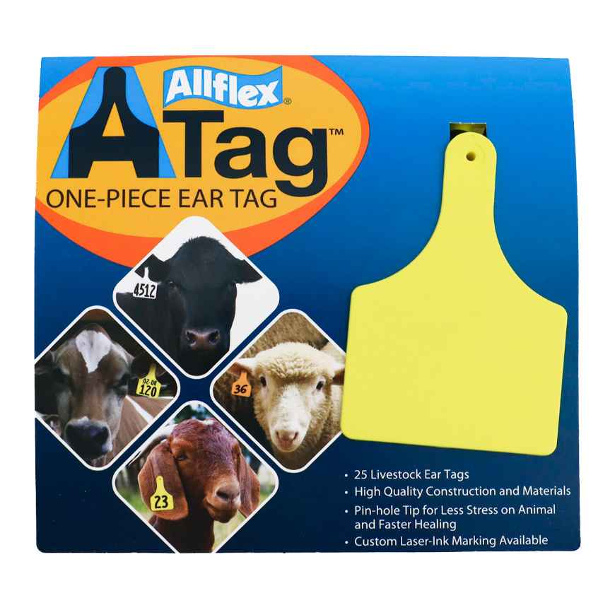 Picture of ALLFLEX  A-TAG COW one piece YELLOW BLANK - 25/bag
