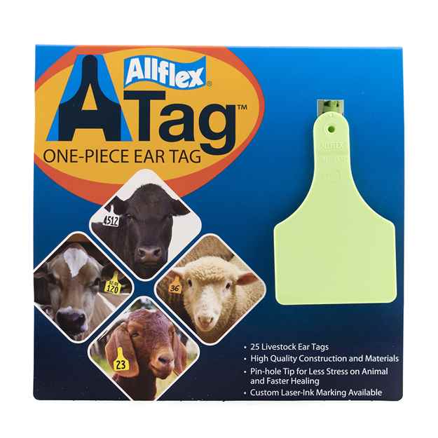 Picture of ALLFLEX  A-TAG CALF one piece GREEN BLANK - 25's