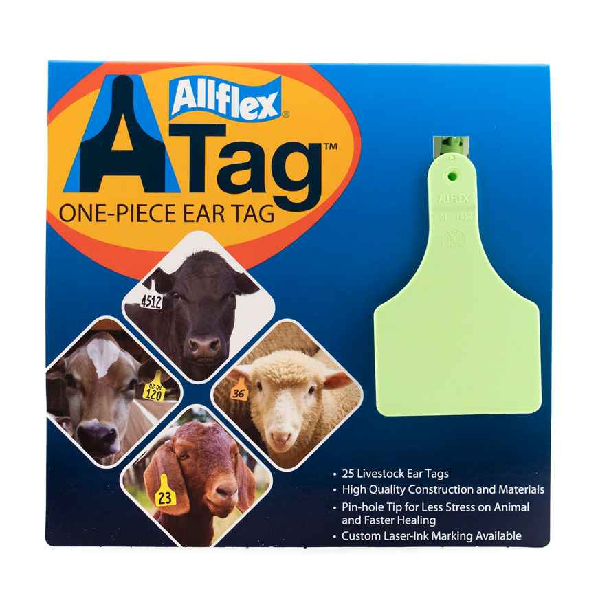 Picture of ALLFLEX  A-TAG CALF one piece GREEN BLANK - 25/bag