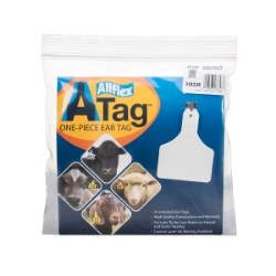 Picture of ALLFLEX  A-TAG CALF one piece WHITE BLANK - 25/bag