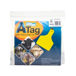 Picture of ALLFLEX  A-TAG CALF one piece YELLOW BLANK - 25/bag