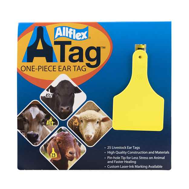 Picture of ALLFLEX  A-TAG CALF one piece YELLOW BLANK - 25's