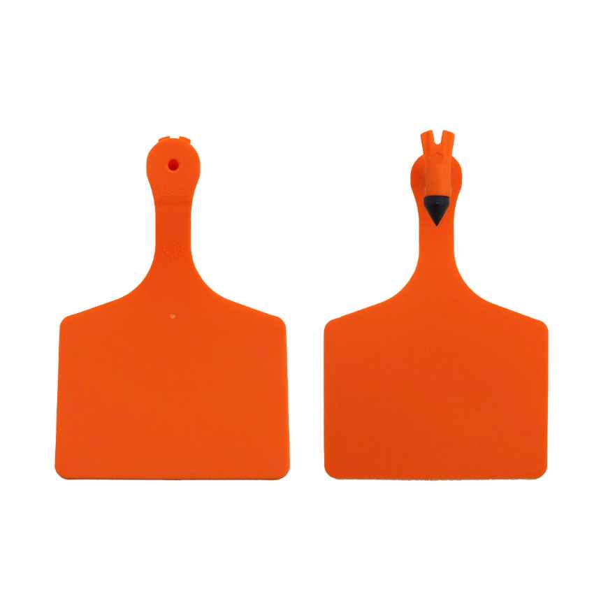 Picture of ALLFLEX  A-TAG FEEDLOT one piece DK ORANGE BLANK - 50/bag