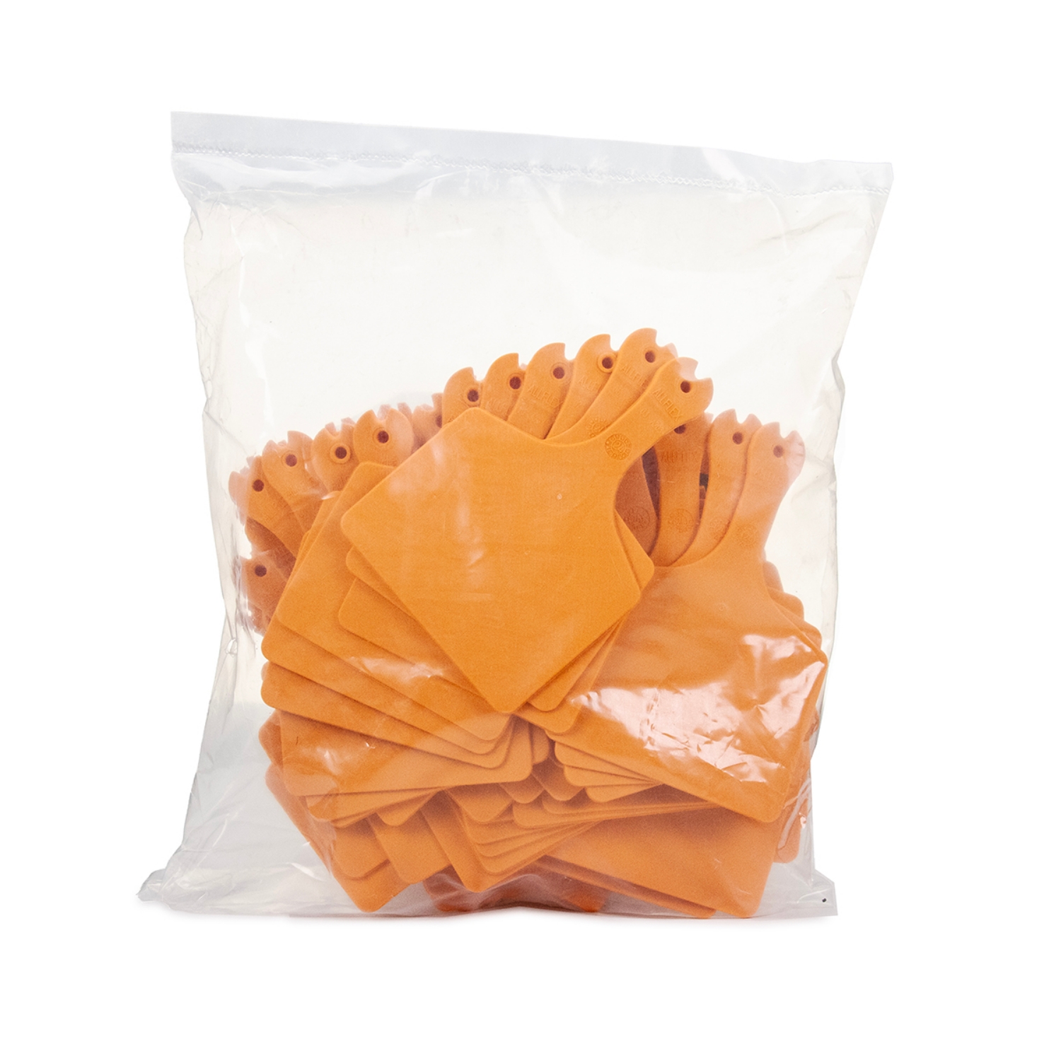 Picture of ALLFLEX  A-TAG FEEDLOT one piece LT ORANGE BLANK - 50/bag