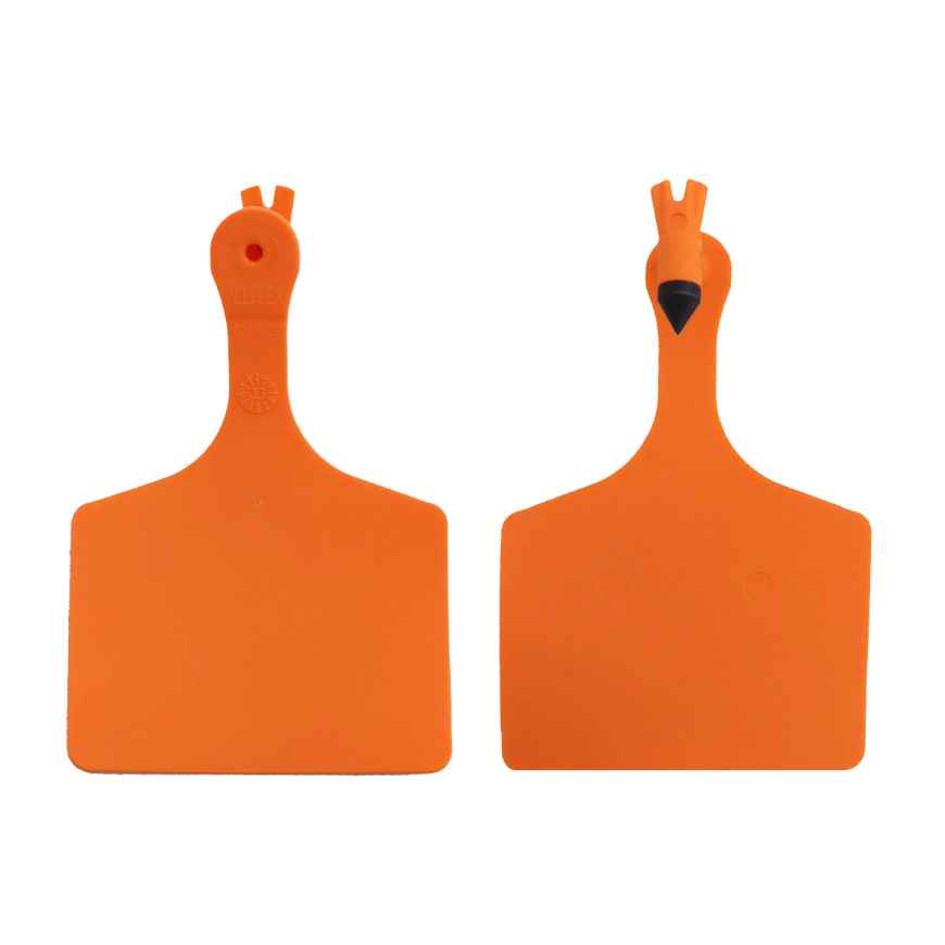 Picture of ALLFLEX  A-TAG FEEDLOT one piece LT ORANGE BLANK - 50/bag