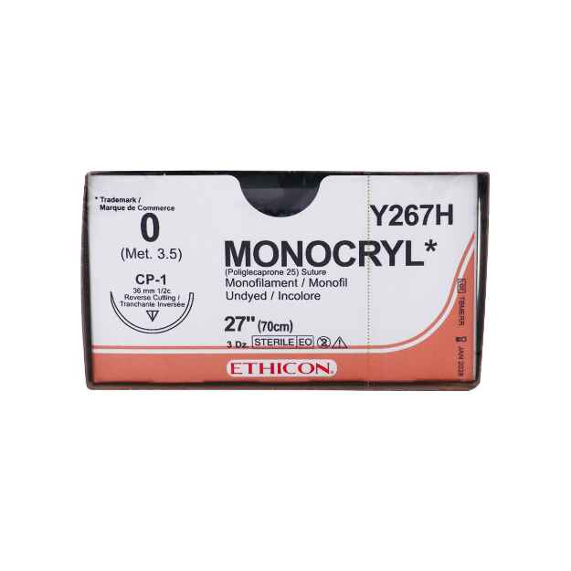 Picture of MONOCRYL 0 UNDYED MONO 27in CP-1 (Y267H) - 36`s