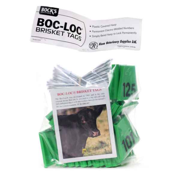 Picture of BRISKET TAG BOC LOC Green - #101 - 125