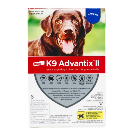 Picture of K9 ADVANTIX II BLUE 6 x 4ml DOGS OVER 25kg (su12)