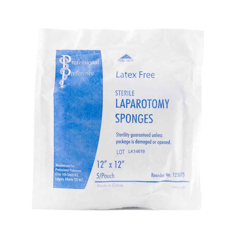 Picture of LAPAROTOMY SPONGE STERILE(PROF PREF) 12in x 12in - 5/pkg
