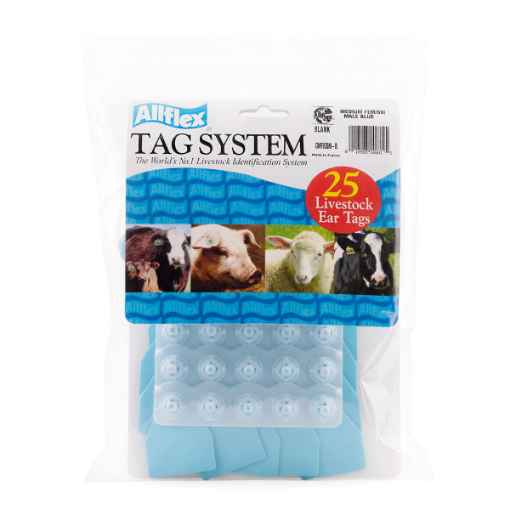 Picture of ALLFLEX TAG GLOBAL MEDIUM BLANK BLUE - 25/bag