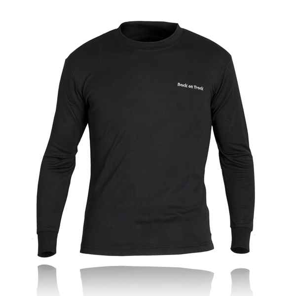 Picture of BACK ON TRACK T SHIRT LONG SLEEVE BLK Poly/Cotton - LARGE