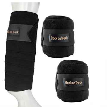Picture of BACK ON TRACK FLEECE POLO WRAPS(pair) BLK 320cm