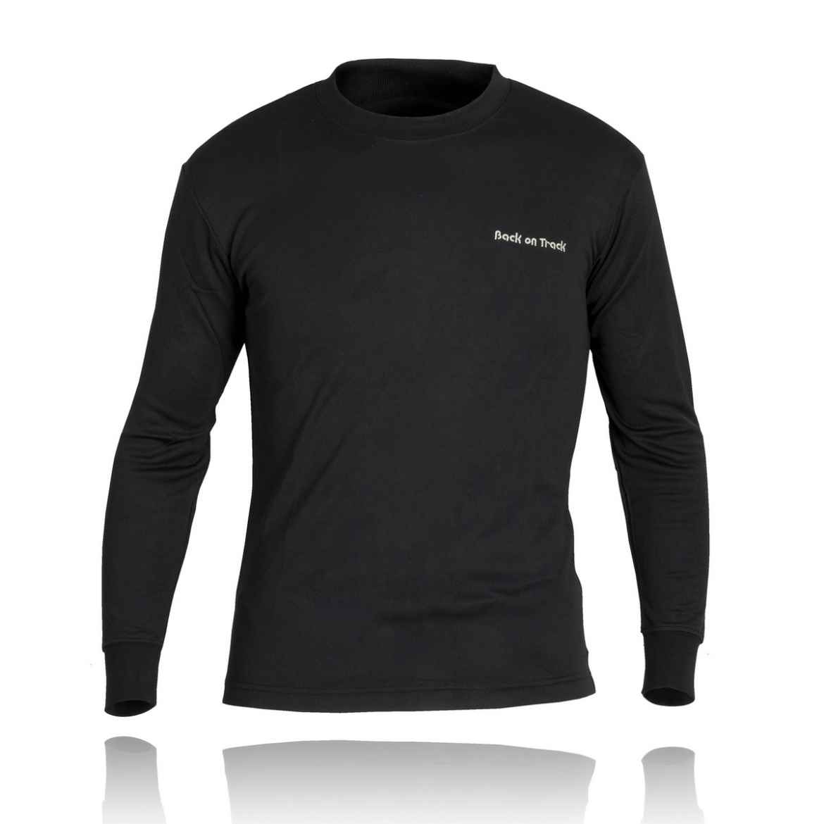 Picture of BACK ON TRACK HUMAN T SHIRT LONG SLEEVE BLACK Poly/Cotton - Small