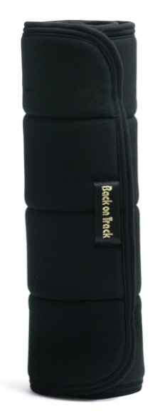 Picture of BACK ON TRACK EQUINE LEG WRAP NO BOW BLACK 14in x 29in - Pair