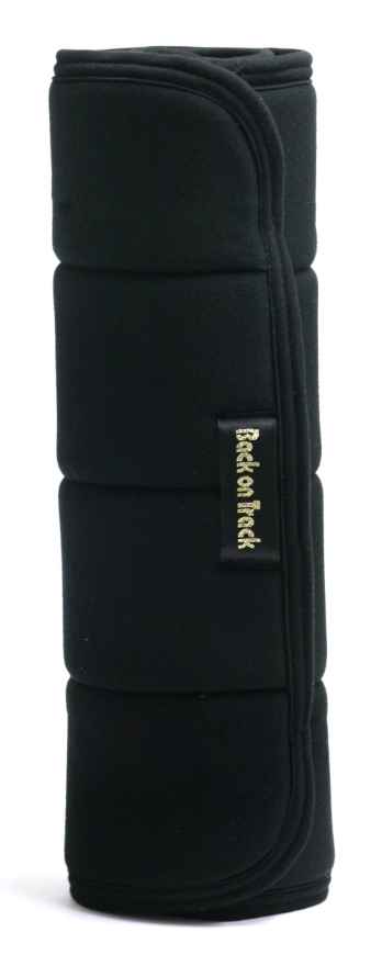 Picture of BACK ON TRACK EQUINE LEG WRAP NO BOW BLACK 14in x 29in - Pair