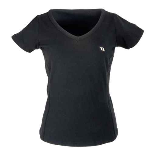 Picture of BACK ON TRACK HUMAN V NECK T SHIRT WOMEN BLACK - Small