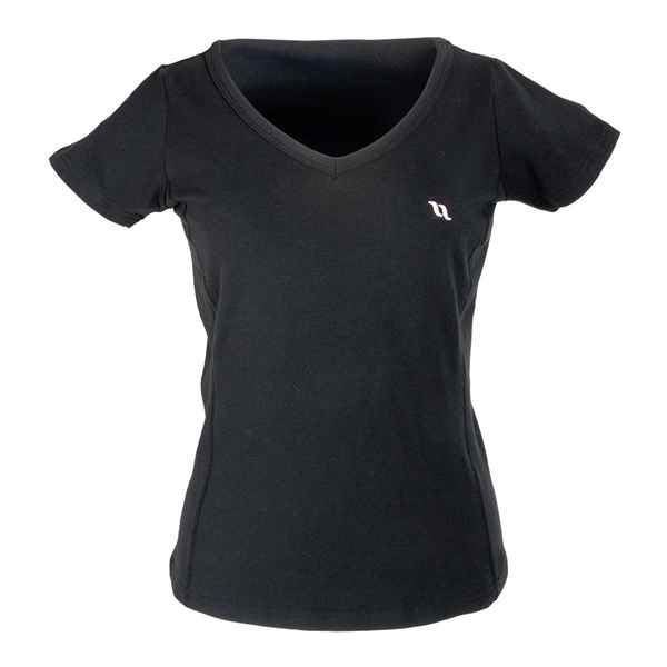 Picture of BACK ON TRACK V NECK T SHIRT BLACK SMALL
