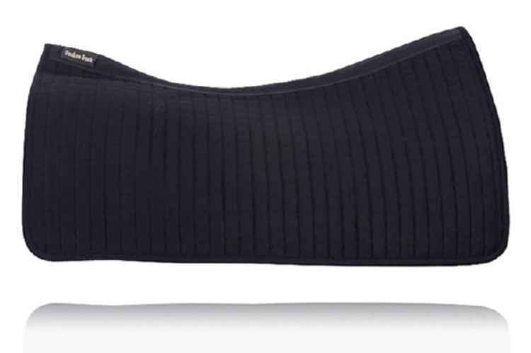 Picture of BACK ON TRACK EQUINE WESTERN SADDLE PAD BLACK - 79cm x 77cm
