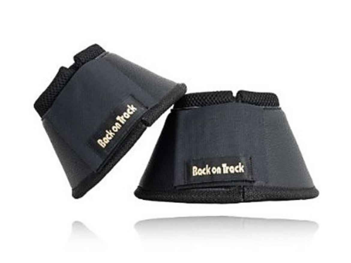 Picture of BACK ON TRACK EQUINE BELL BOOTS BLACK MEDIUM - Pair 