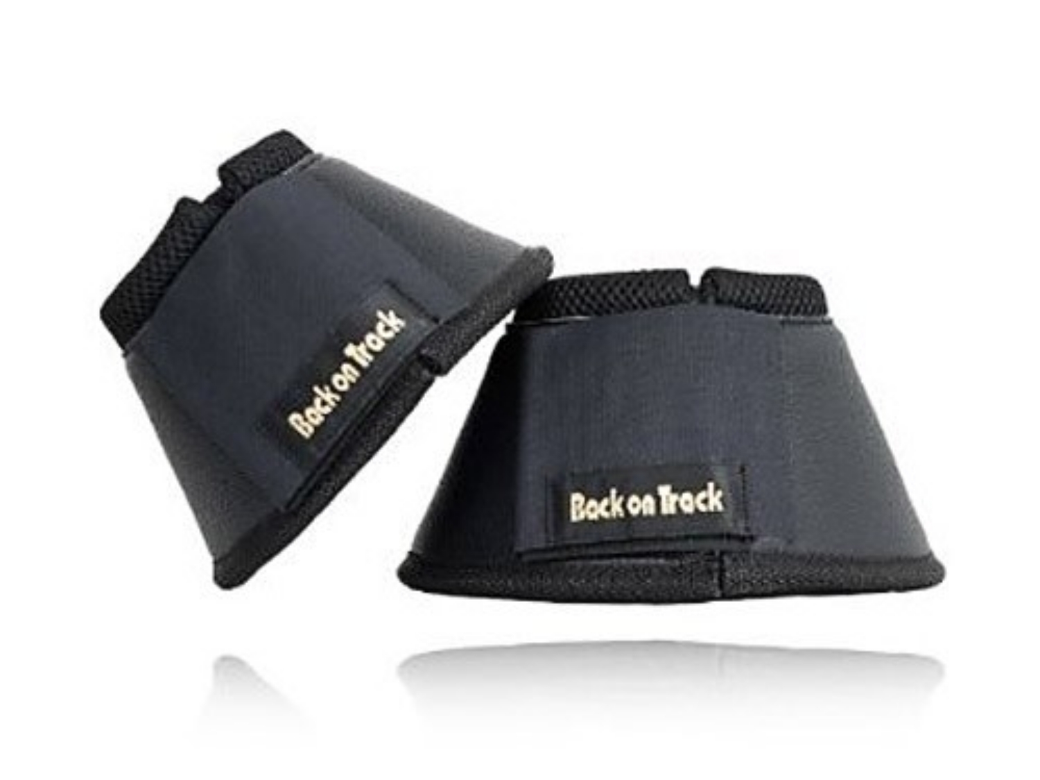 Picture of BACK ON TRACK EQUINE BELL BOOTS BLACK MEDIUM - Pair 