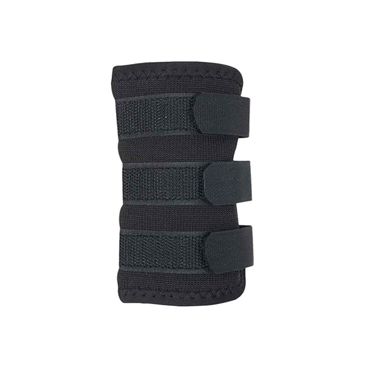 Picture of BACK ON TRACK DOG LEG WRAP with VELCRO STRAPS Black 15cm x 12cm - Pair