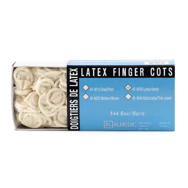 Picture of FINGER COTS LATEX Large - 144/box