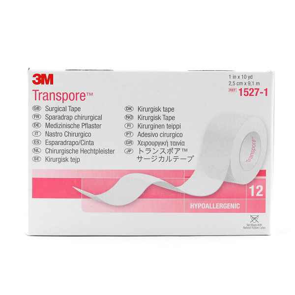 Picture of TRANSPORE TAPE 1in x 10yds - 12 rolls/box
