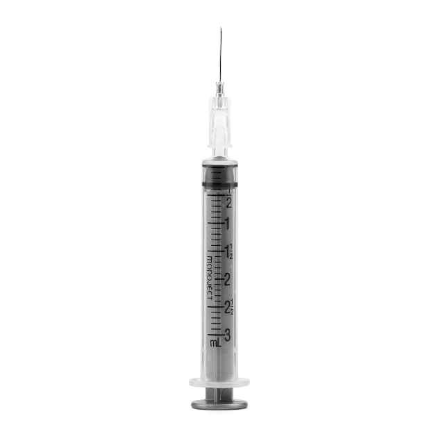 Picture of SYRINGE & NEEDLE MONO 3cc 25g x 5/8 REG TIP - 100's