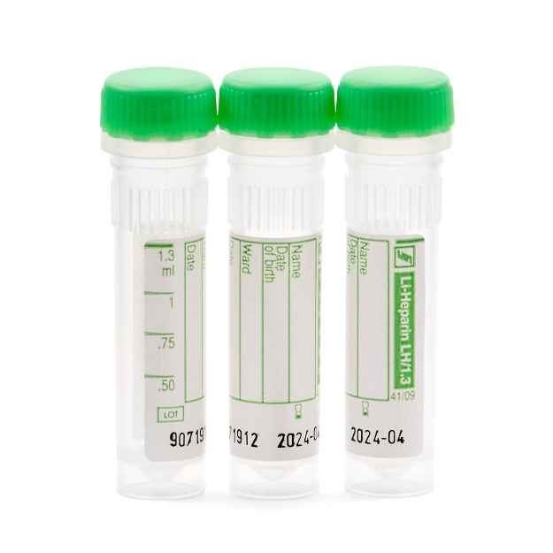 Picture of MICROTUBES GREEN 1.3ml - 100`s (screw cap lithium heparin)