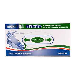 Picture of GLOVES EXAM NITRILE POWDER FREE MED - 100s