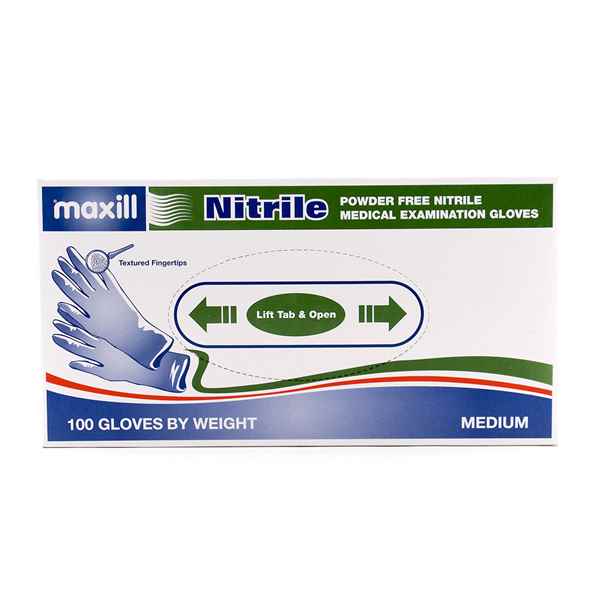 Picture of GLOVES EXAM NITRILE POWDER FREE MED - 100s