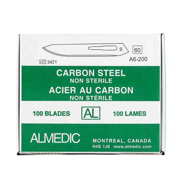 Picture of SCALPEL BLADES CS ALMEDIC #60 NON-STERILE (A6-200) - 100s