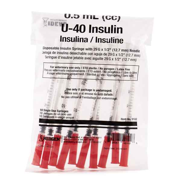 Picture of INSULIN SYRINGE & NEEDLE 40IU 0.5ml 29g x 1/2in(SP) - 100`s