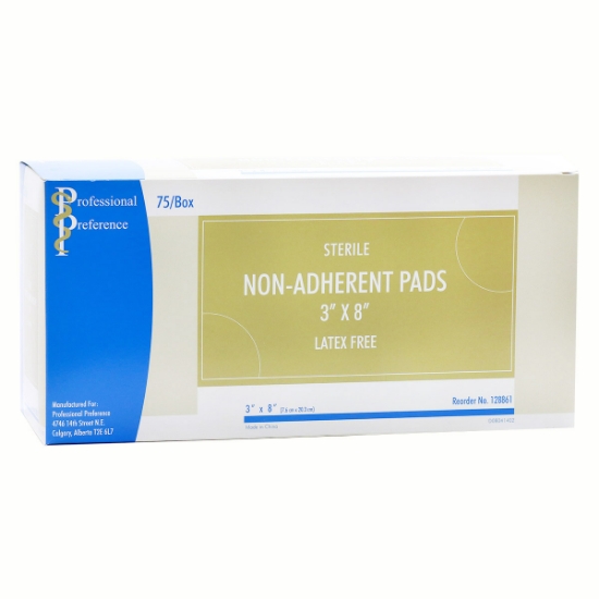 Picture of PAD NON-ADHERENT STERILE (PROF PREF) 3in x 8in - 75/box