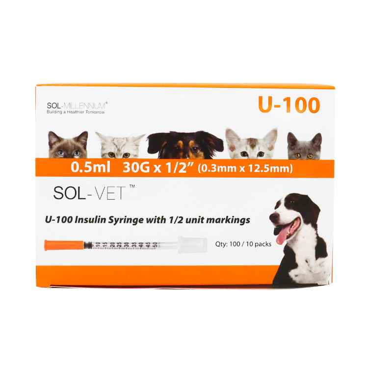 Picture of INSULIN SYRINGE SOL-M U100 0.5ml 30g x 1/2in - 100s