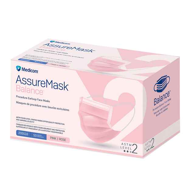 Picture of MASK ASSUREMASK BALANCE EARLOOP LEVEL 2 PINK - 50/box