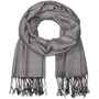 Picture of BACK ON TRACK SCARF DARK GREY w/ BLACK TASSELS