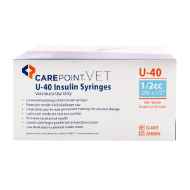 Picture of INSULIN SYRINGE & NEEDLE CAREPOINT 40iu 1/2cc 29g x 1/2in - 100`s