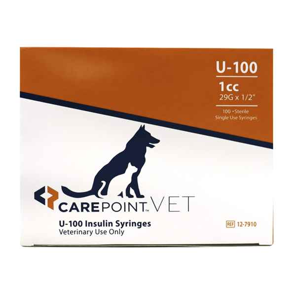 Picture of INSULIN SYRINGE & NEEDLE CAREPOINT 100iu 1cc 29g x 1/2in - 100`s