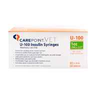 Picture of INSULIN SYRINGE & NEEDLE CAREPOINT 100iu 1cc 29g x 1/2in - 100`s