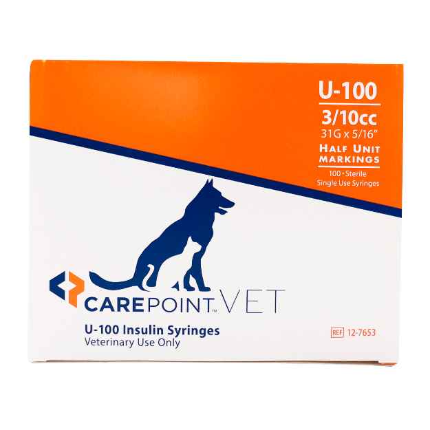 Picture of INSULIN SYRINGE & NEEDLE CAREPOINT 100iu 3/10cc 31g x 5/16in - 100`s