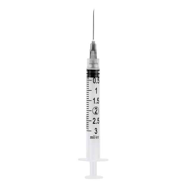 Picture of SYRINGE & NEEDLE EXEL 3cc LL 22g x 1in - 100s