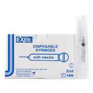 Picture of SYRINGE & NEEDLE EXEL 3cc LL 22g x 1in - 100s