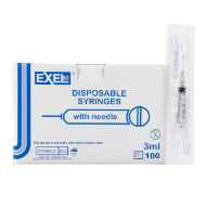 Picture of SYRINGE & NEEDLE EXEL 3cc LS 22g x 3/4in - 100s
