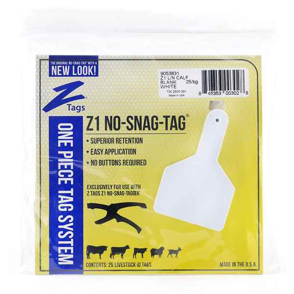 Picture of Z TAG CALF one piece LONG NECK WHITE BLANK - 25's