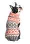 Picture of SWEATER CANINE Chilly Dog Peach Fairisle - Medium