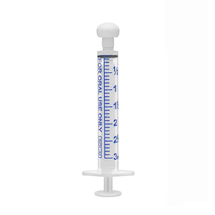 Picture of SOL-M ORAL DISPENSING SYRINGE CLEAR w/ CAP 3ml - 100s